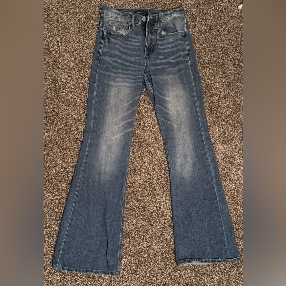 Aeropostale Blue Flare Wide Leg Jeans